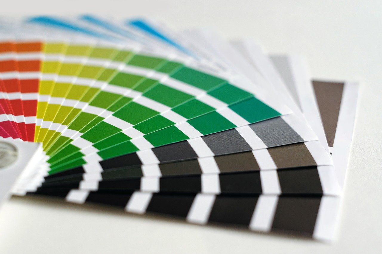 Color palette sheet cards